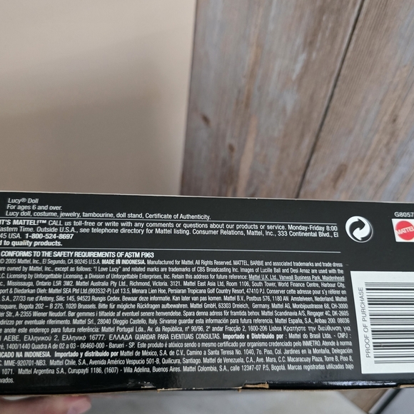 Barbie I Love Lucy Doll with Orange and Brown Dress - Picture 3 of 3